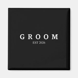 Groom Est. 2026 Verheiratete Verlobung Hochzeit Er Magnet