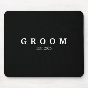 Groom Est. 2026 Verheiratete Verlobung Hochzeit Er Mousepad