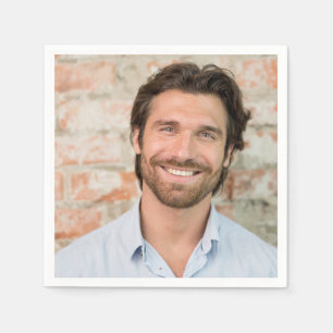 Groom Face Foto Junggeselinnen-Abschied Napkins Serviette