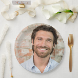 Groom-Face-Foto-Junggeselinnen-Abschied-Teller Pappteller