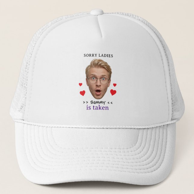 Groom Face Funny Bachelorette Party Truckerkappe (Vorderseite)