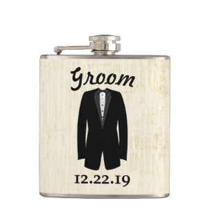 Groom Flask Tuxedo Krawatte Flachmann