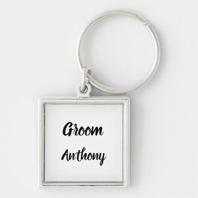 Groom Geschenk Individuelle Name Geschenke Hochzei Schlüsselanhänger (Vorne)