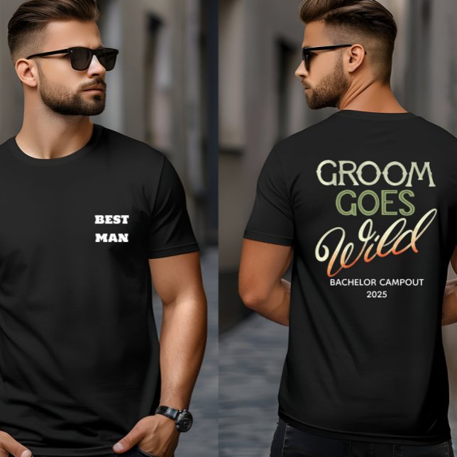 Groom Goes Wild Bachelor Party T-Shirt (Von Creator hochgeladen)