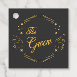 Groom Gold Wedding Elegant Geschenkanhänger