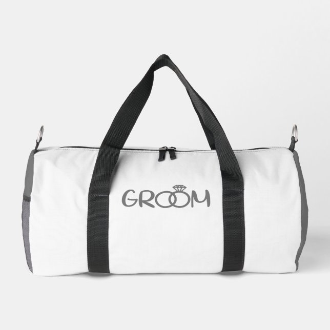 GROOM Gray White Duffle Bag (Rückseite)