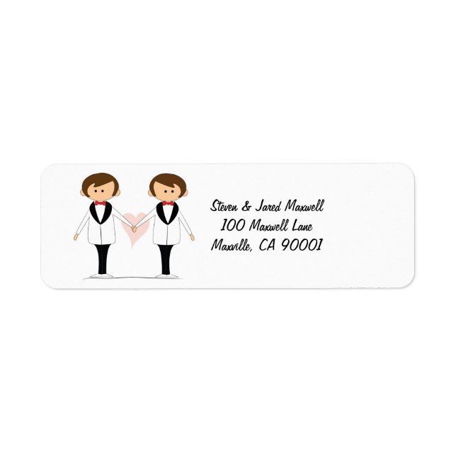 Groom & Groom Address Labels (Vorne)