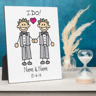Groom Groom I Do Personalized Wedding Fotoplatte