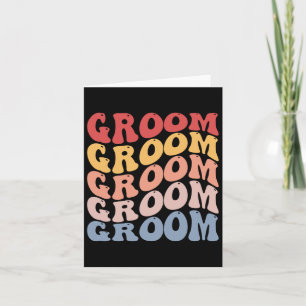 Groom Groovy Bachelor Party Karte