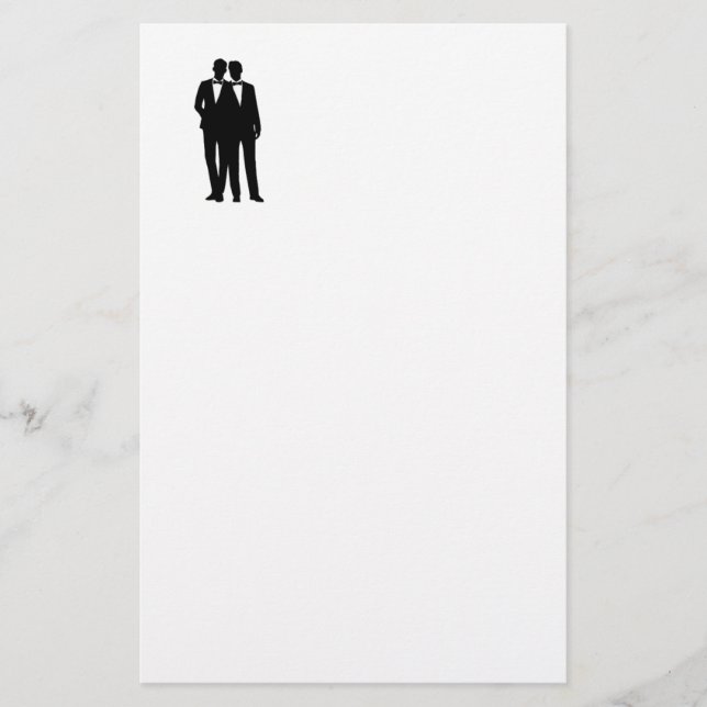 Groom-Hochzeit Briefpapier (Vorderseite)