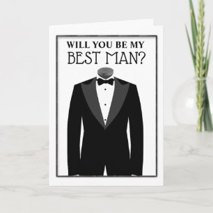 Groom in tuxedo werden Sie mein Trauzeuge formell Karte