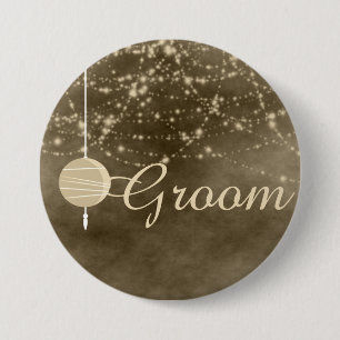 Groom Ivory Lanterns Button
