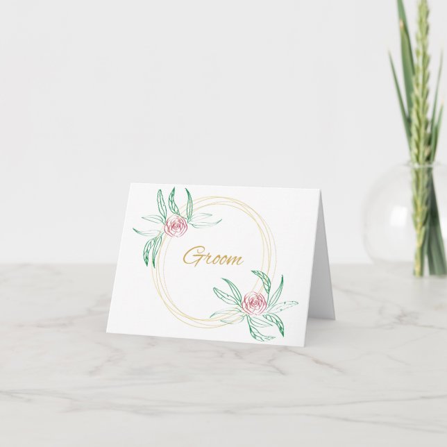 Groom Karte (Vorderseite)