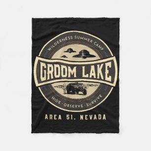 Groom Lake Summer Wilderness Camp - Funny Area 51 Fleecedecke