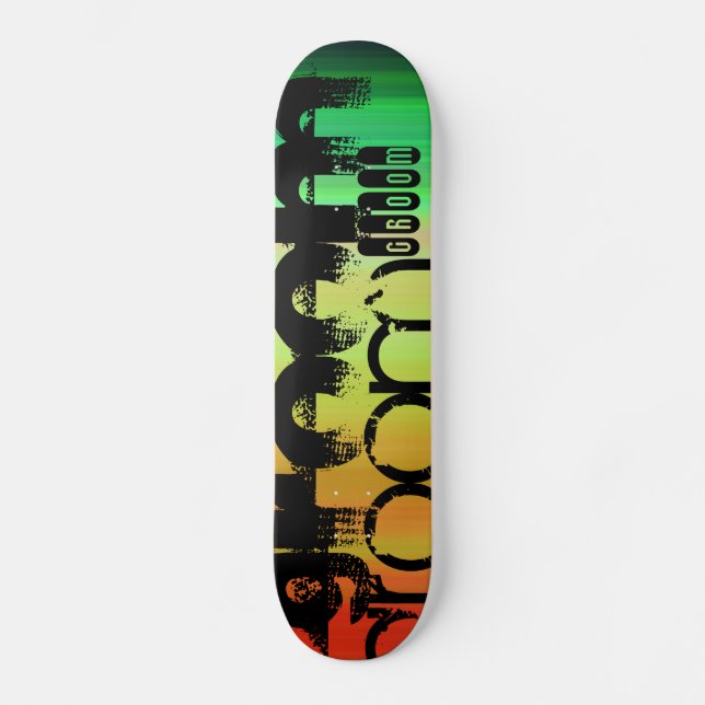 Groom; lebhaft grün, orange und gelb skateboard (Vorderseite)