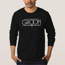 GROOM Lettern Art Deco Hochzeit Probe T-Shirt