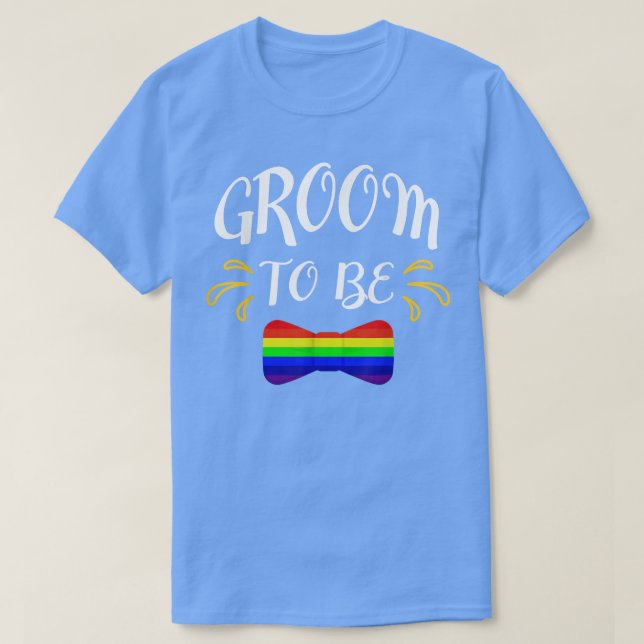 Groom LGBT Gay Wedding Bachelor Party T-Shirt (Design vorne)