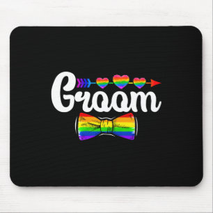 Groom Lgbt Pride Gay Bachelor Wedding Verlobung L Mousepad