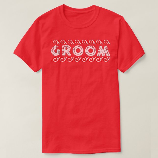 Groom Maori Style Tribal Tattoo Couple Gift Idee 1 T-Shirt (Design vorne)