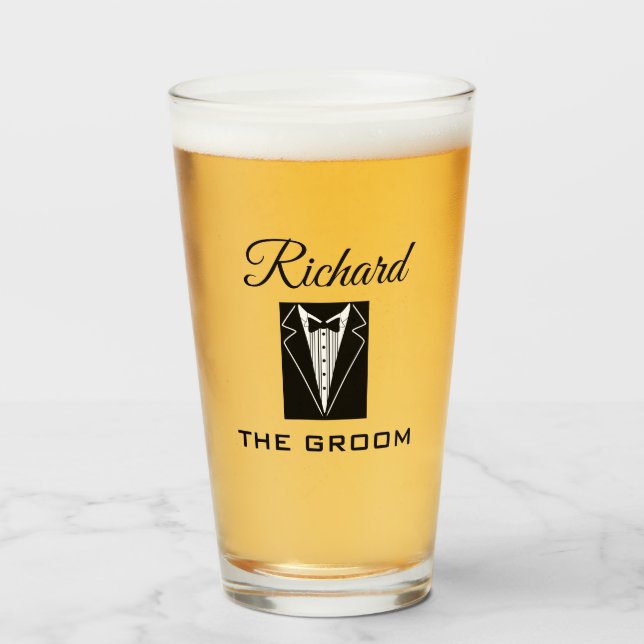 GROOM MARIAGE FÊTE TUMBLER VERRE (Devant (rempli))