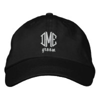 Groom Mariage Personnalisé Monogramme Casquette de