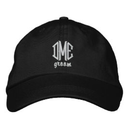 Groom Mariage Personnalisé Monogramme Casquette de
