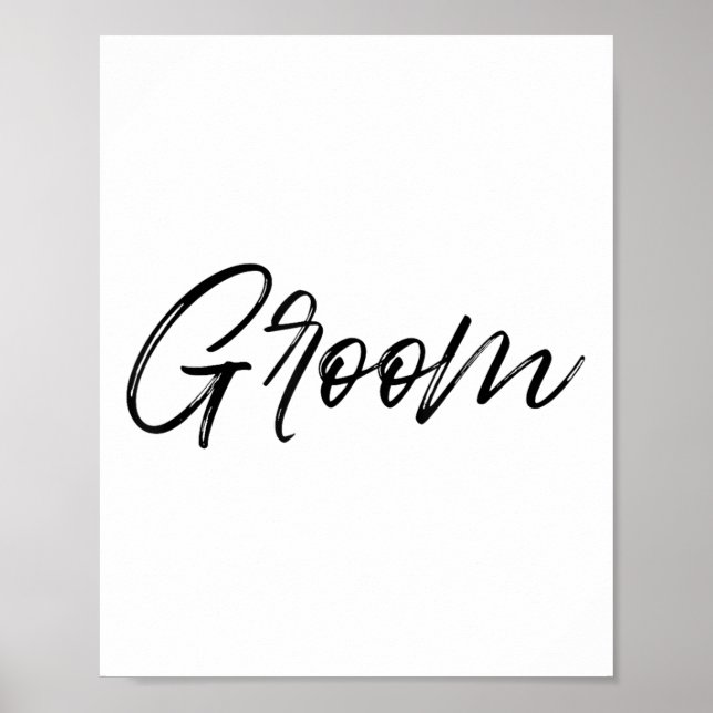 Groom Matching Bride & amp; Groom Wedding wird R Poster (Vorne)