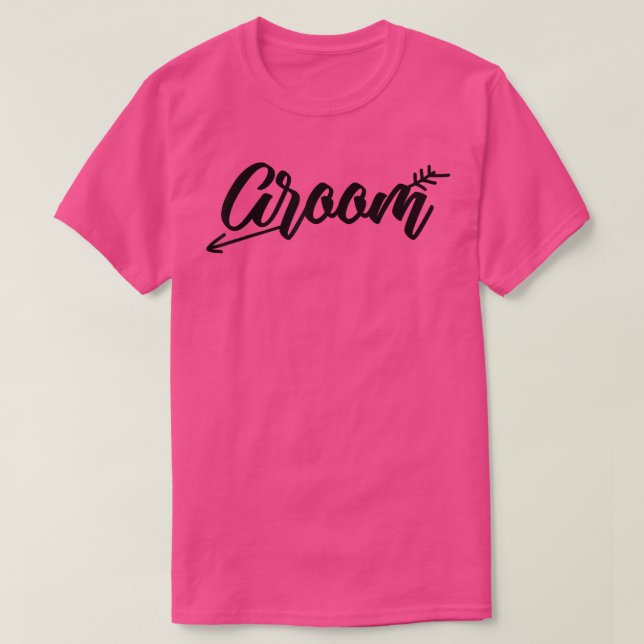 Groom Matching Niedlich Arrow Verlobung Hochzeitsf T-Shirt (Design vorne)