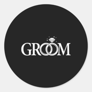Groom Men Wedding Day Bachelor Party Runder Aufkleber