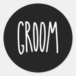 Groom Mens Wedding Bride Runder Aufkleber