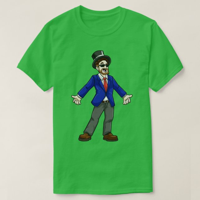 Groom mit Sonnenbrille und Zylinder T-Shirt (Design vorne)