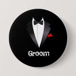 Groom mit Tuxedo-Shirt Button
