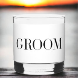 Groom Modernes Personalisiertes Minimalistisch Whiskyglas