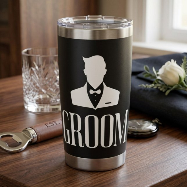 Groom-Modus aktiviert Thermobecher – Hochzeitstag (Von Creator hochgeladen)
