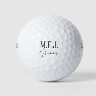 Groom Monogram Initials Halten Golfball