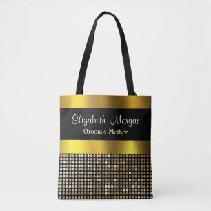 Groom Mutter Elegant Klasse Gold Damask Embossed Tasche