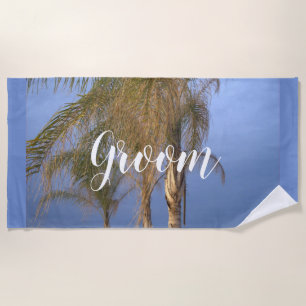Groom Palm Trees Strandtuch