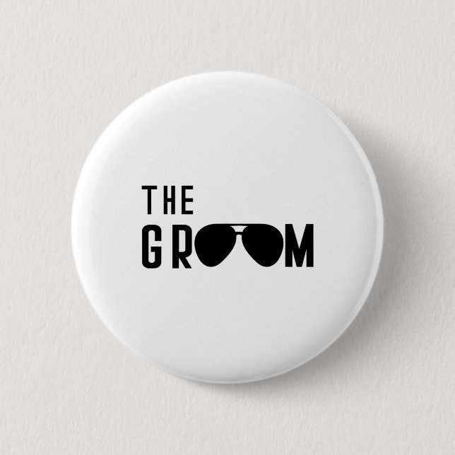 Groom - Party Probe Tag Sonnenschirme Funny Button (Vorderseite)