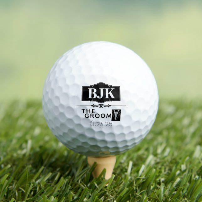 GROOM PERSONALISIERT GOLF BALLS GOLFBALL (Insitu T-Shirt)