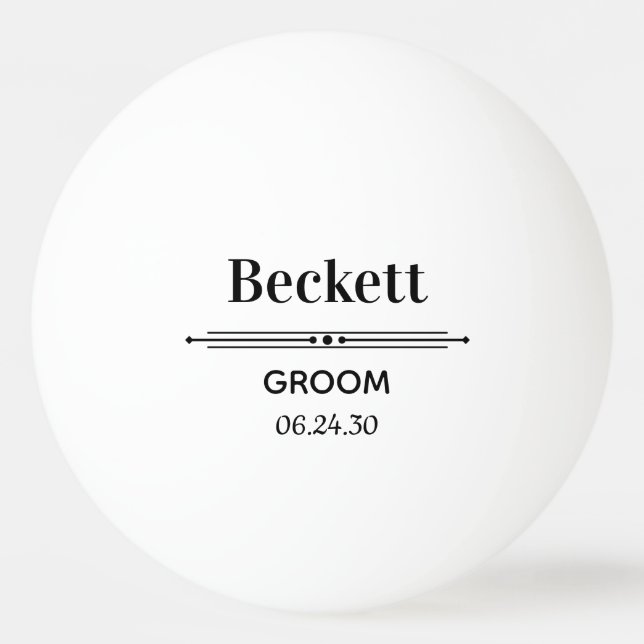 Groom Personalisiert Ping Pong Ball Tischtennisball (Vorderseite)