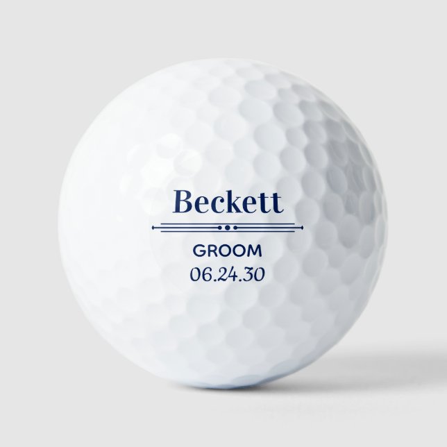 Groom Personalized Golfball (Vorderseite)