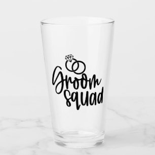 Groom-Quadrat-Hochzeit Glas