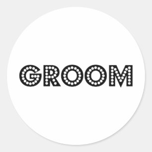 Groom Runder Aufkleber