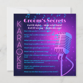Groom’s Secrets Bachelor Party Trivia Card Feiertagskarte
