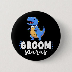 Groom Saurus Dinosaur Verlobung Hochzeitspaare m Button