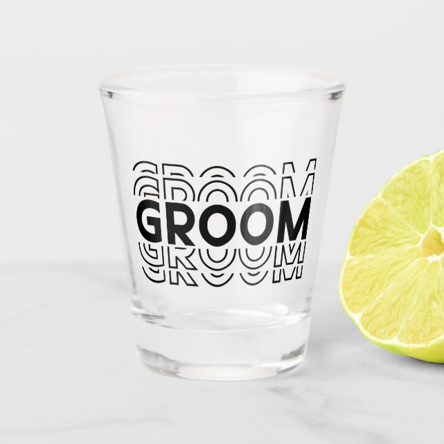 Groom Schnapsglas (Vorderseite)