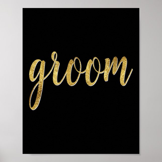 Groom Script Bridal Wedding Bride Poster (Vorne)