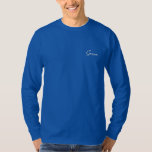 Groom-Shirt Besticktes Langarmshirt<br><div class="desc">Groom lange Ärmel Shirt ist in einer Royal Blue Farbe mit weißem bestickten Text dargestellt. Passen Sie dieses Shirt an oder kaufen Sie,  wie es ist.</div>