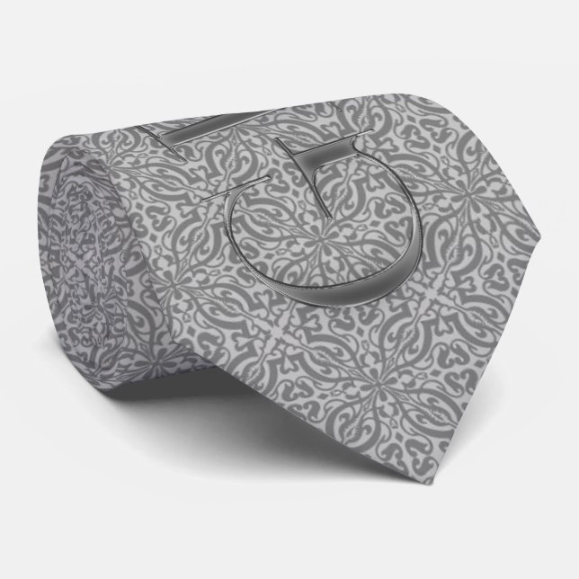 Groom Silver Wedding Necktie Krawatte (Gerollt)
