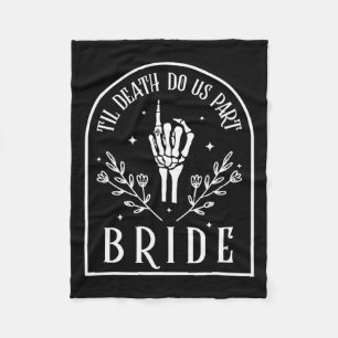 Groom Skeleton Gothic Halloween Verlobung Hochzeit Fleecedecke